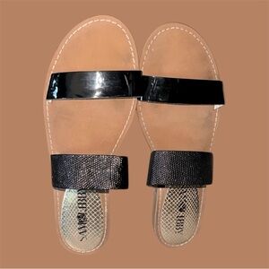 Sam & Libby Black and Tan Women's‎ Sandals